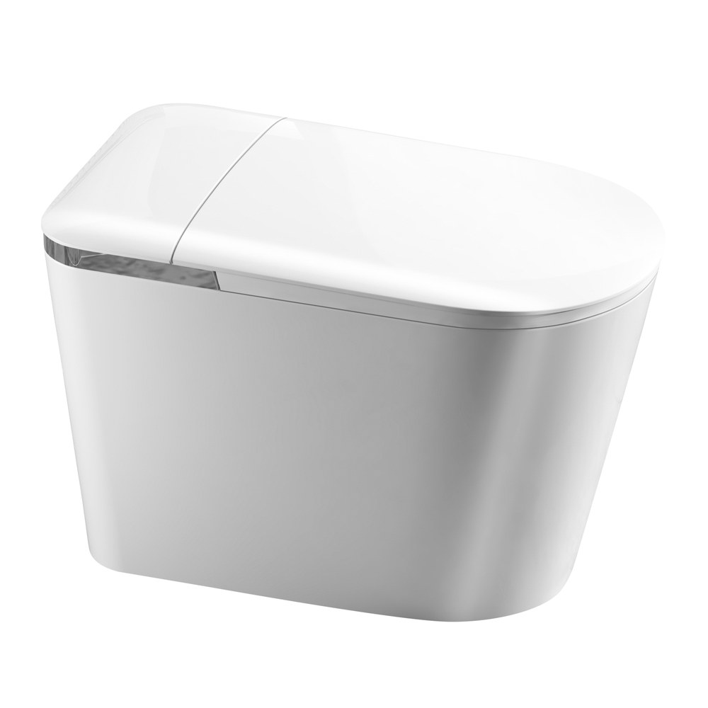 Large-U plated toilet white background