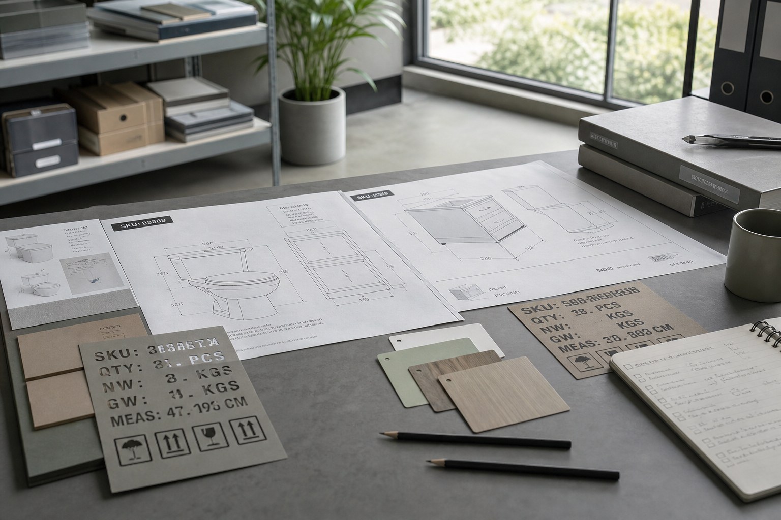 CAD drawings and labeling samples for OEM specification confirmation